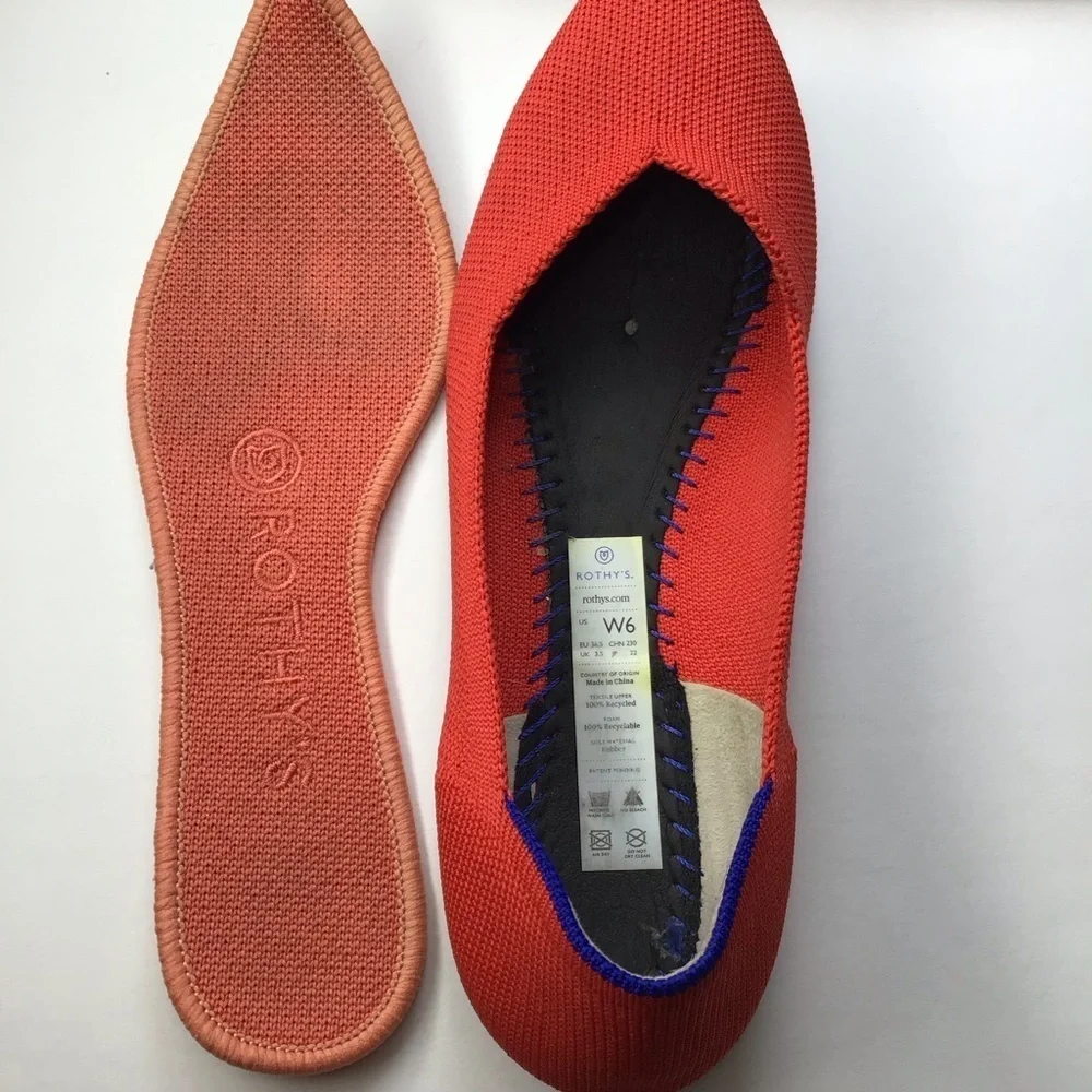 Rothy’s The Point in Red Size 6.